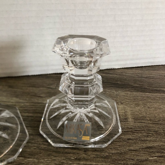 Mikasa Edinburgh Crystal Candlestick Holders - Picture 10 of 12